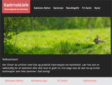 Tablet Screenshot of kaninhold.info